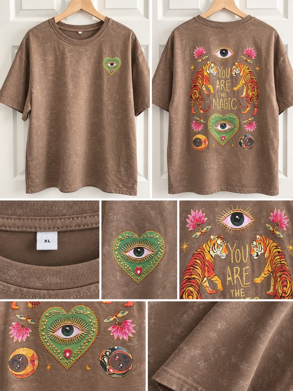 You Are The Magic Women's Short Sleeve Tee - Brown XL
